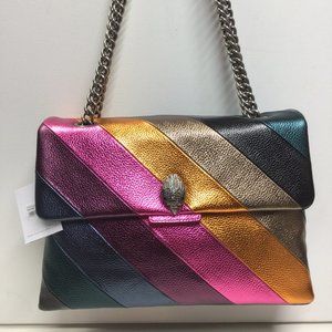 Kurt Geiger London Large Rainbow Kensington Leather Shoulder Bag